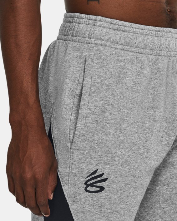 Men's Curry Splash Fleece Shorts, Gray, pdpMainDesktop image number 3